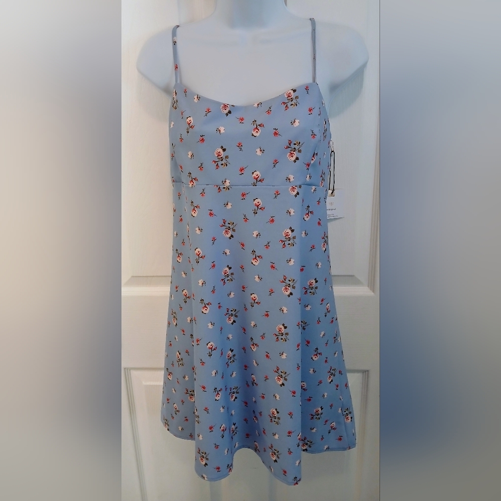 Blue Midi A-Line Dress for Casual Occasions